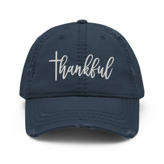 Thankful Distressed Dad Hat