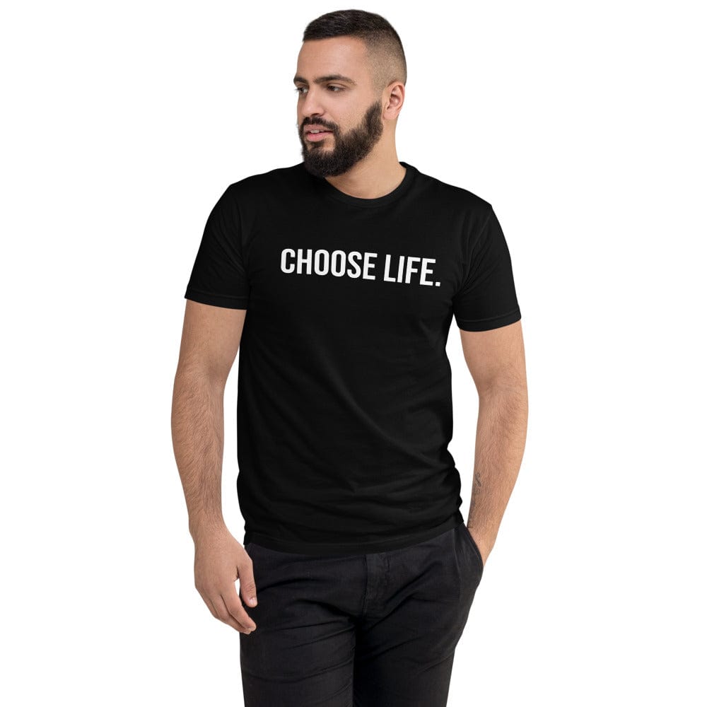 Choose Life Men's Fitted T-Shirt (Proverbs 24:11)