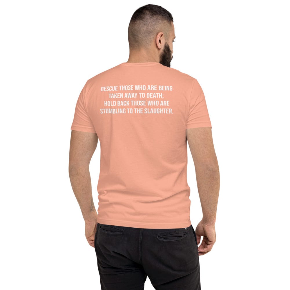 Choose Life Men's Fitted T-Shirt (Proverbs 24:11)