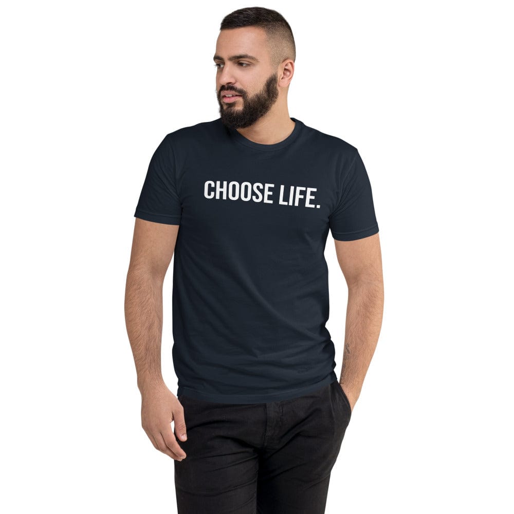 Choose Life Men's Fitted T-Shirt (Proverbs 24:11)