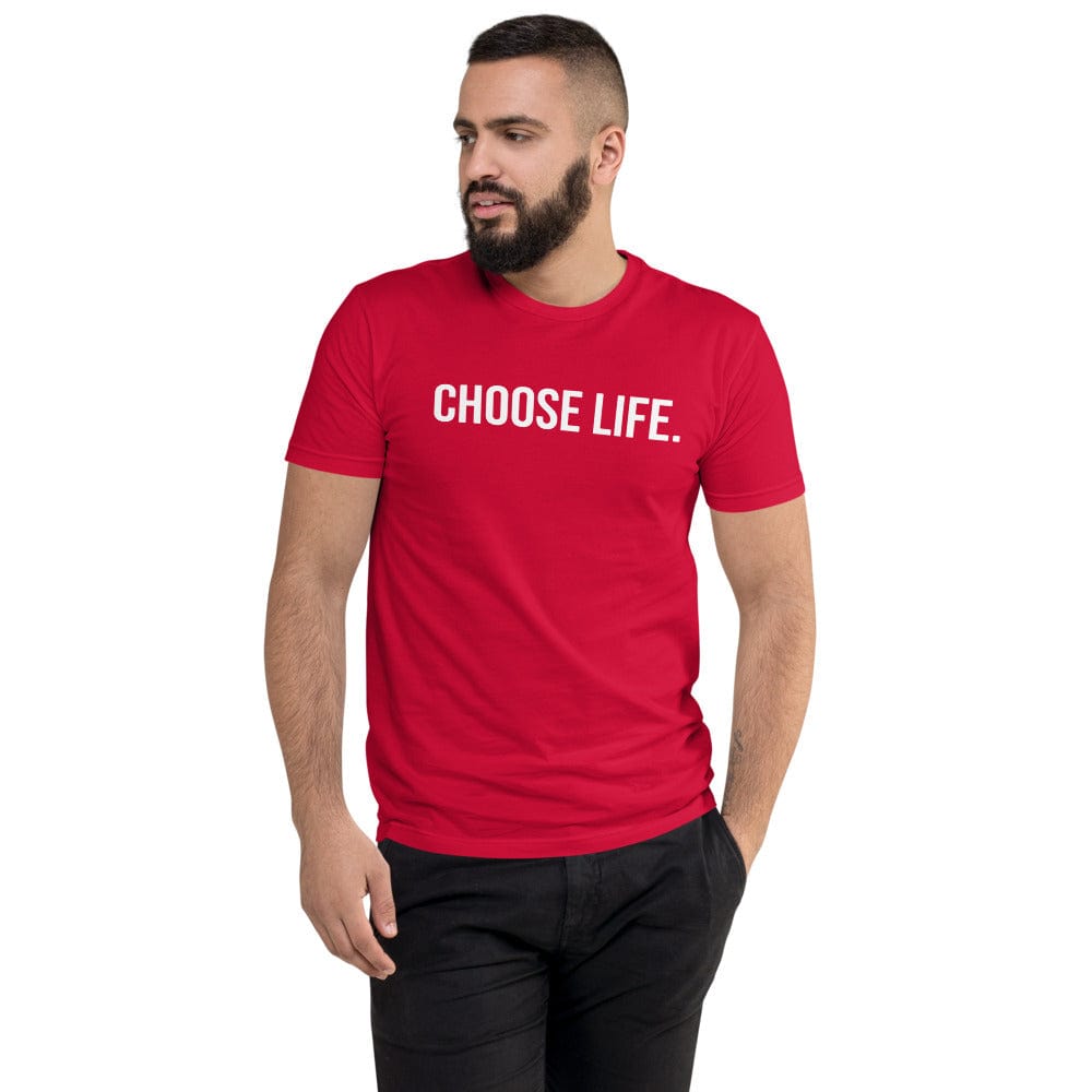 Choose Life Men's Fitted T-Shirt (Proverbs 24:11)