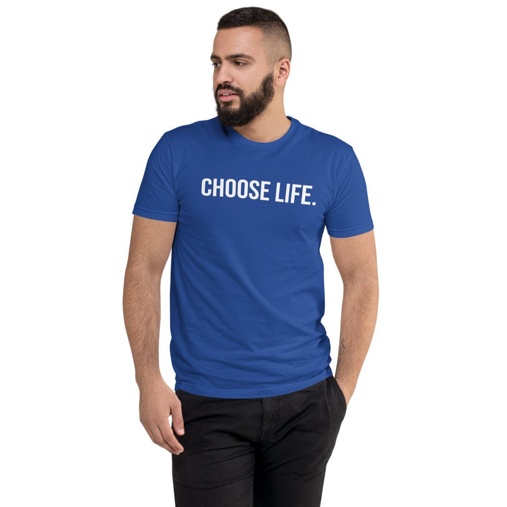 Choose Life Men's Fitted T-Shirt (Proverbs 24:11)