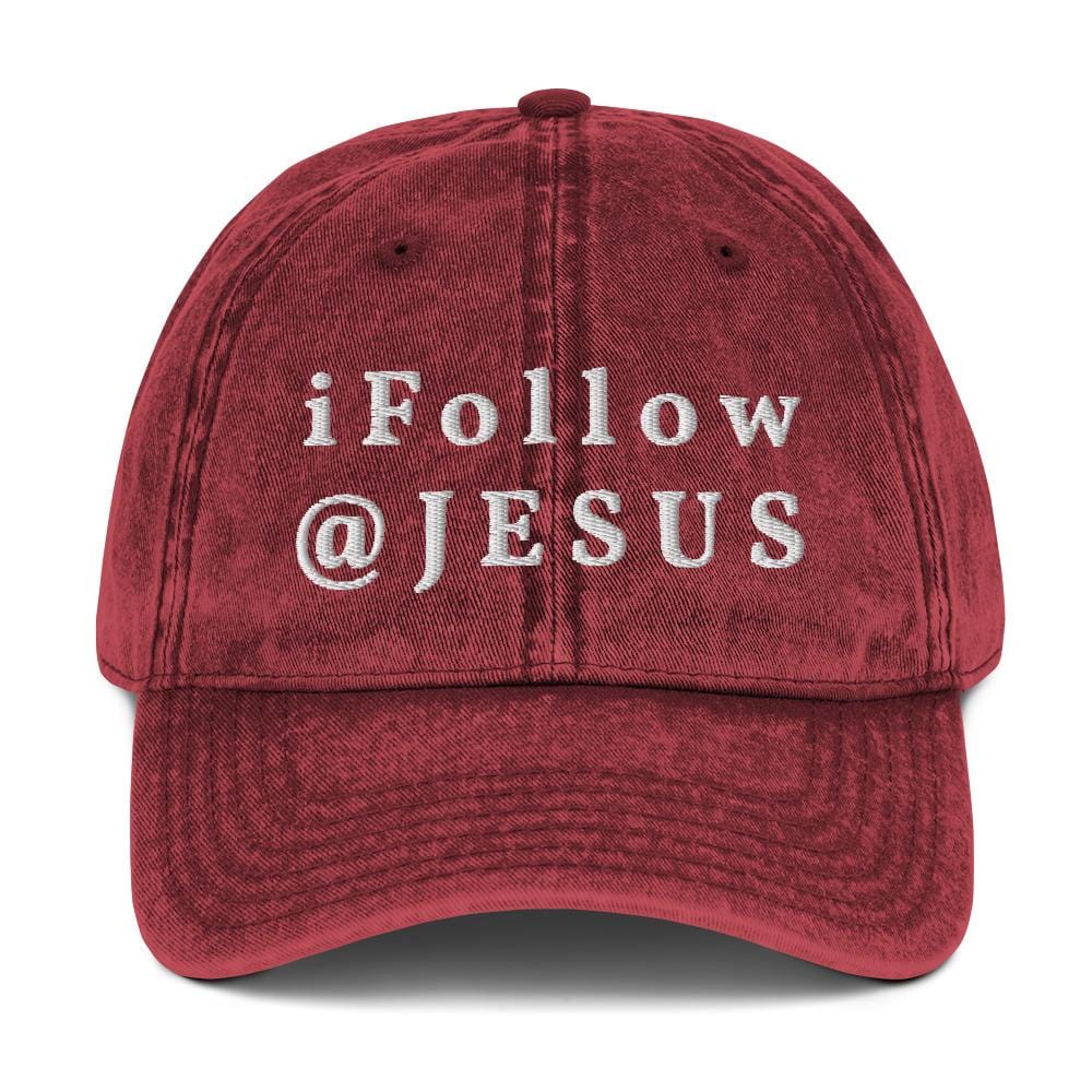 I FOLLOW JESUS VINTAGE CAP