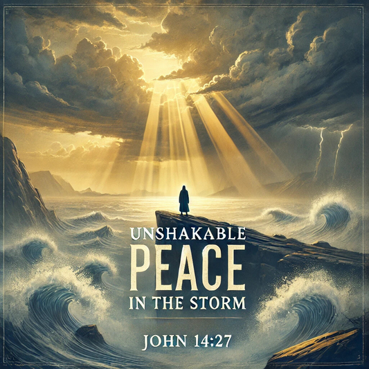 Christian blog on finding unshakable peace in the storm based on John 14:27.