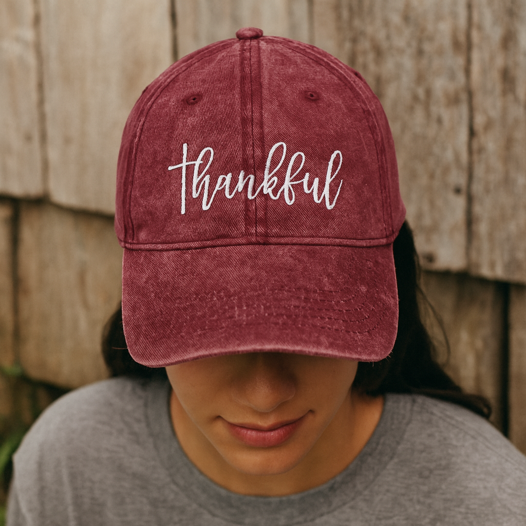 Thankful Vintage Christian Hat – Retro Faith Trucker Cap, Inspirational Christian Gift