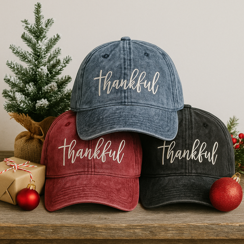 Thankful Vintage Christian Hat – Retro Faith Trucker Cap, Inspirational Christian Gift