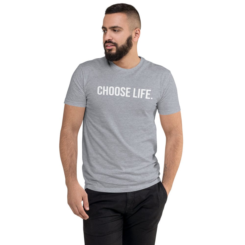 Choose Life Men's Fitted T-Shirt (Proverbs 24:11)